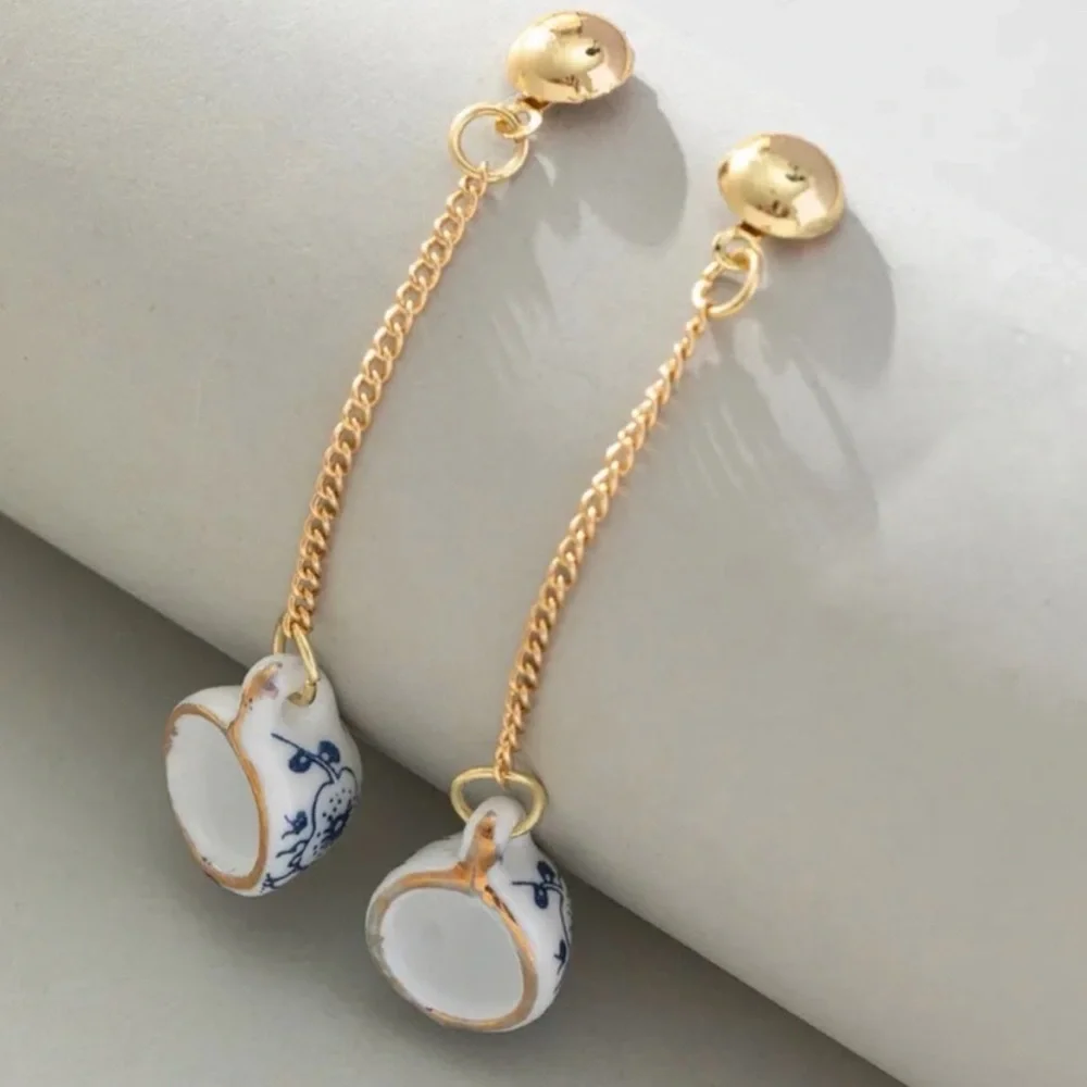 Portofino Teacup Dangle Earrings - Picture 1 of 3